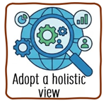 Adopt a holistic view icon